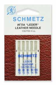 Иглы для кожи № 80(2),90(2),100 Schmetz 130/705H LL