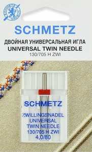 Иглы двойные универсальные № 80/4 Schmetz 130/705H ZWI NE (1 шт/уп)